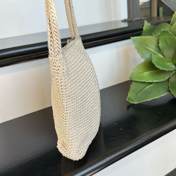 The Sak Neutral Woven Shoulder Purse Double Strap Like New Grab & Go - Picture 5 of 8